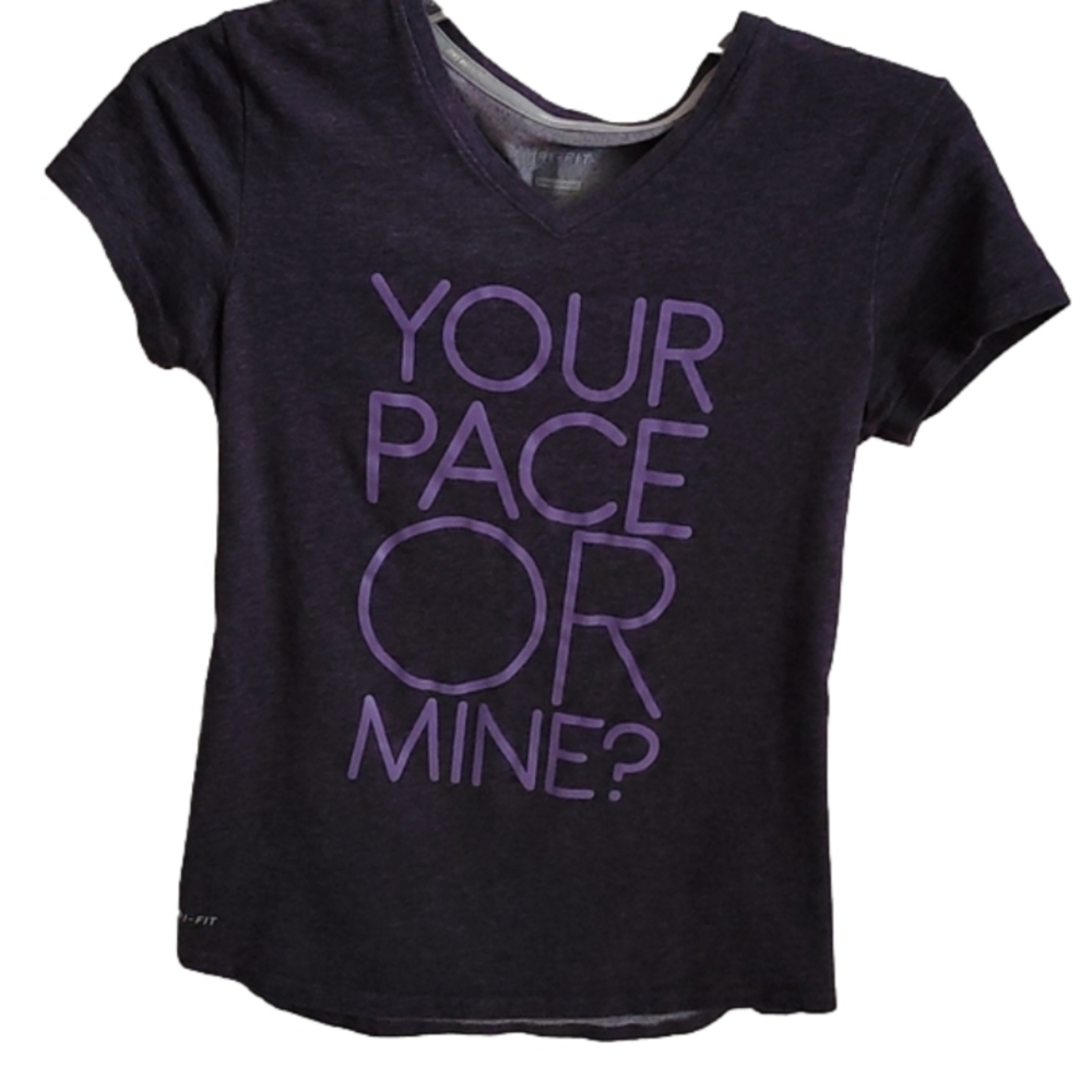 NIKE V-Neck Dri-Fit T-Shirt Size X-Small